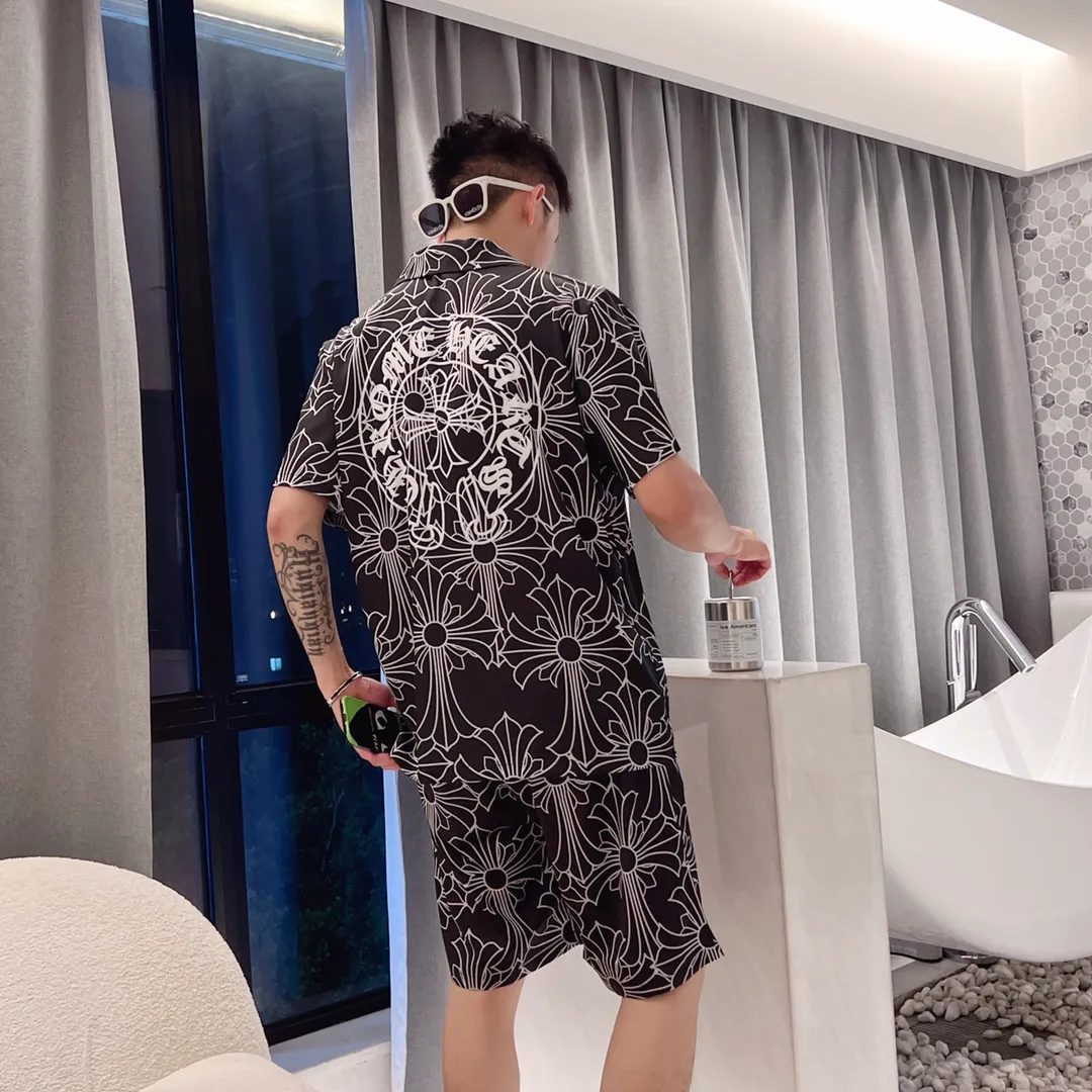 🅿️340 2024 CHROME HEARTS home wear, high-definition Korean silk fabric, skin-friendly, soft and comfortable, couple model M～XXXL